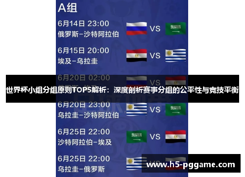 世界杯小组分组原则TOP5解析：深度剖析赛事分组的公平性与竞技平衡